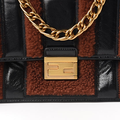 Fendi Agnello Old Shine Shearling F is Fendi Embossed Kan U Shoulder Bag Black Foresta 8 of 8