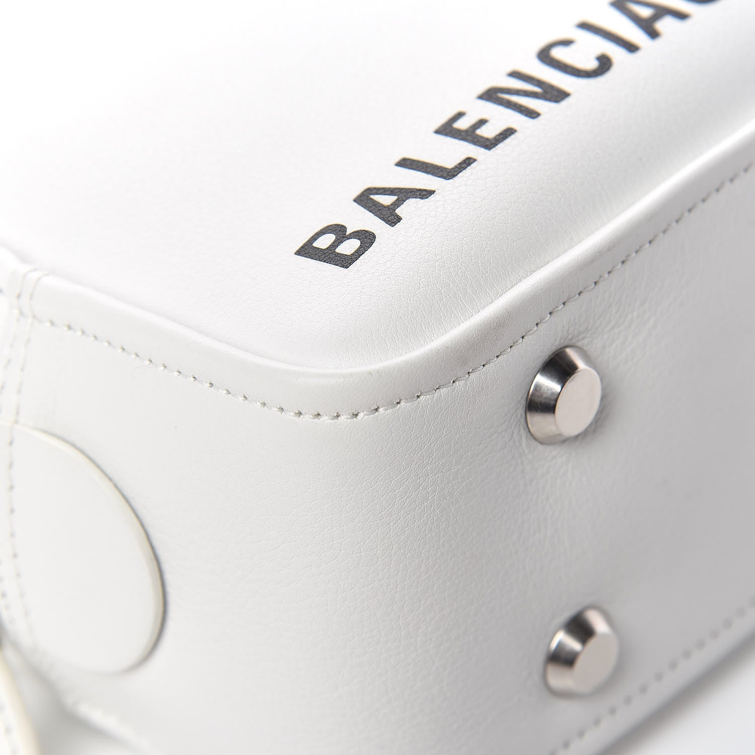 Balenciaga Shiny Day Calfskin XS Triangle Square Bag White 10 of 15