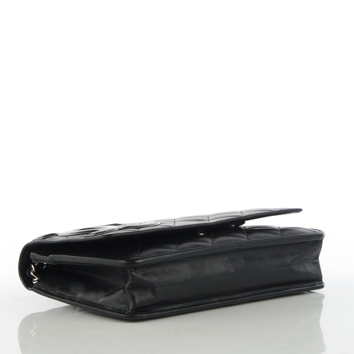 Chanel Calfskin Quilted Cambon Wallet On Chain WOC Black 4 of 8