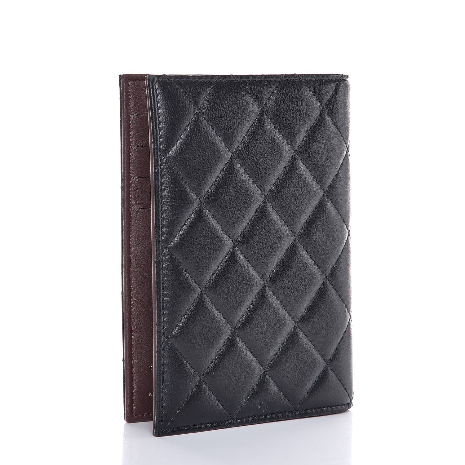 Chanel Lambskin Quilted Passport Holder Black 3 of 7