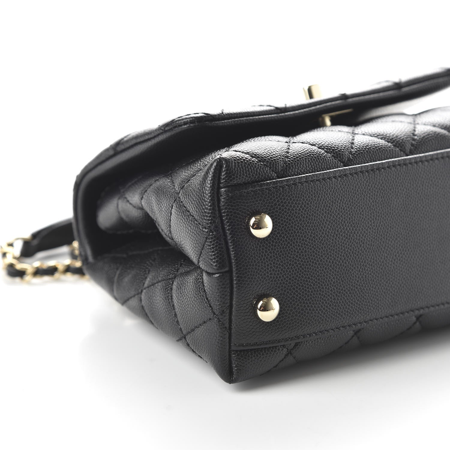 Chanel Caviar Quilted Extra Mini Coco Handle Flap Black 6 of 10