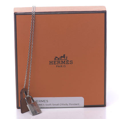 Hermes Swift Small O'Kelly Pendant Necklace Gold 8 of 8
