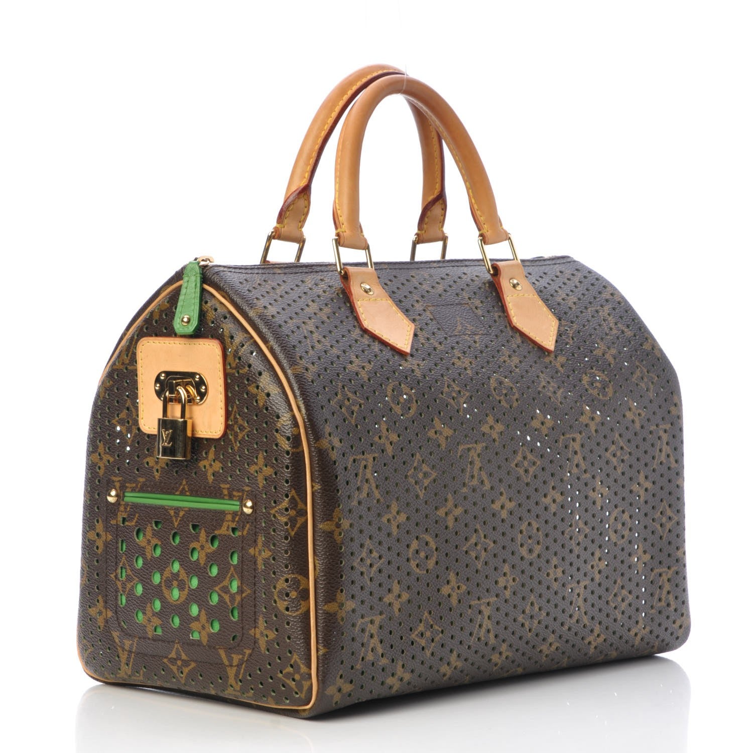 Louis Vuitton Monogram Perforated Speedy 30 Green 3 of 6
