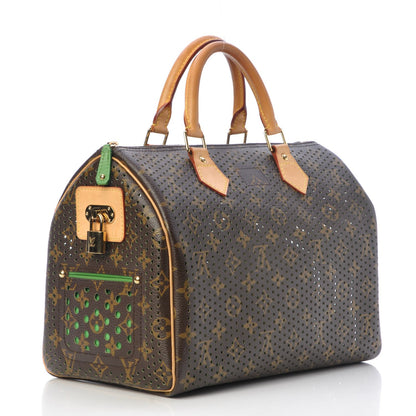 Louis Vuitton Monogram Perforated Speedy 30 Green 3 of 6