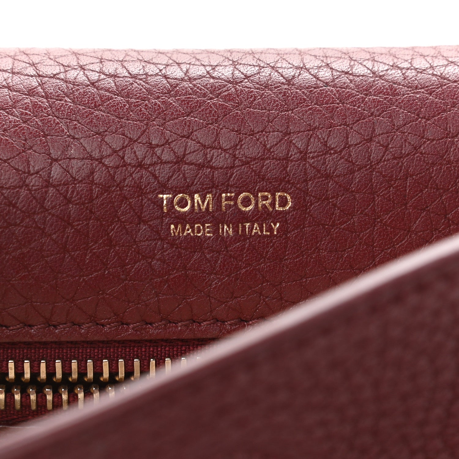 Tom Ford Calfskin Small T Clasp Tara Crossbody Bag Cabernet 6 of 10