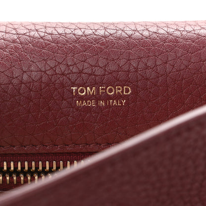 Tom Ford Calfskin Small T Clasp Tara Crossbody Bag Cabernet 6 of 10