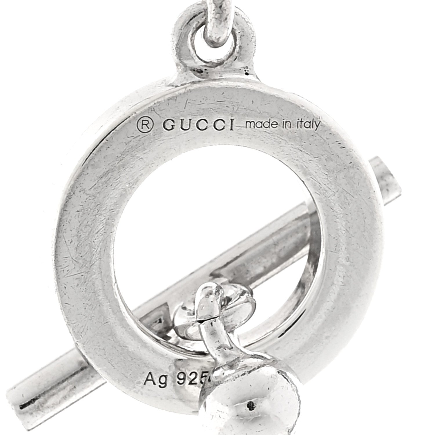 Gucci Sterling Silver Interlocking G Pendant Necklace 5 of 6