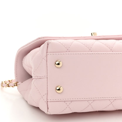 Chanel Caviar Quilted Mini Coco Handle Flap Light Pink 8 of 9