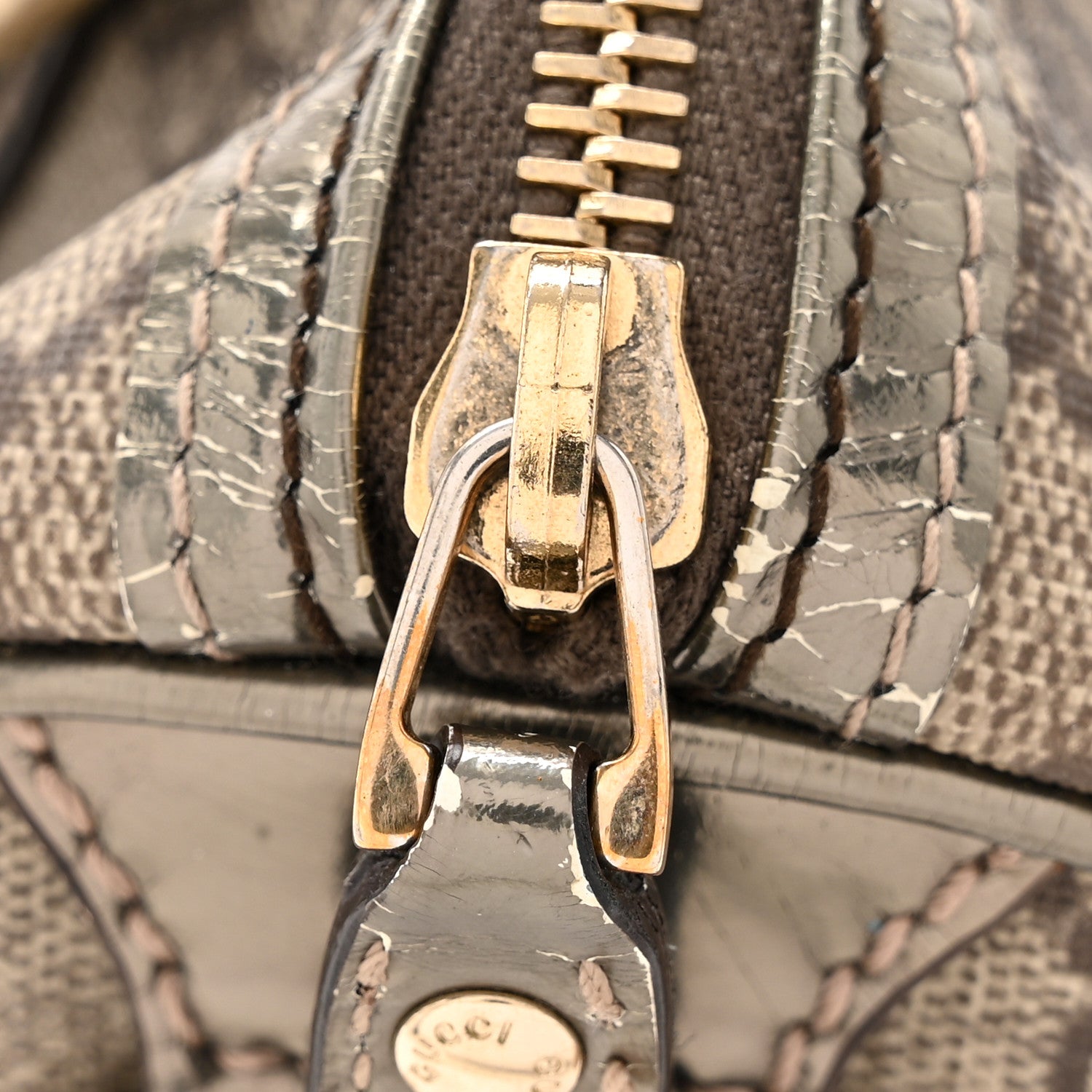 Gucci GG Plus Monogram Small Joy Boston Metallic 13 of 15