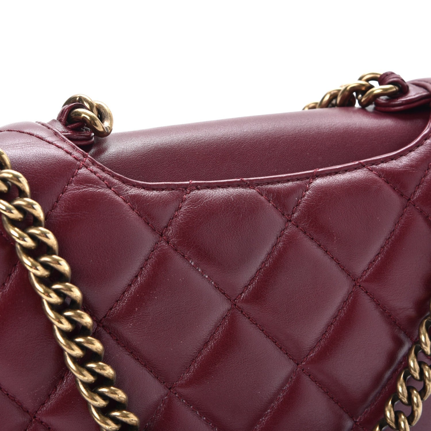 Chanel Calfskin Perfect Edge Medium Flap Burgundy 8 of 15