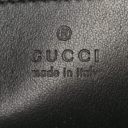 Gucci Calfskin Matelasse Monochrome Mini GG Marmont Chain Shoulder Bag Black 6 of 10