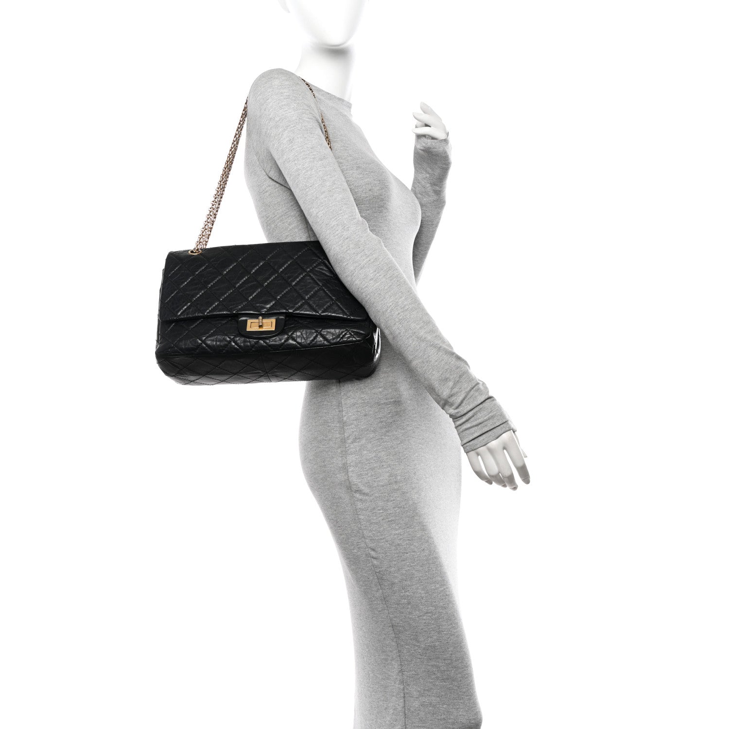 Chanel Aged Calfskin Quilted 2.55 Reissue 227 Flap Black 2 of 10