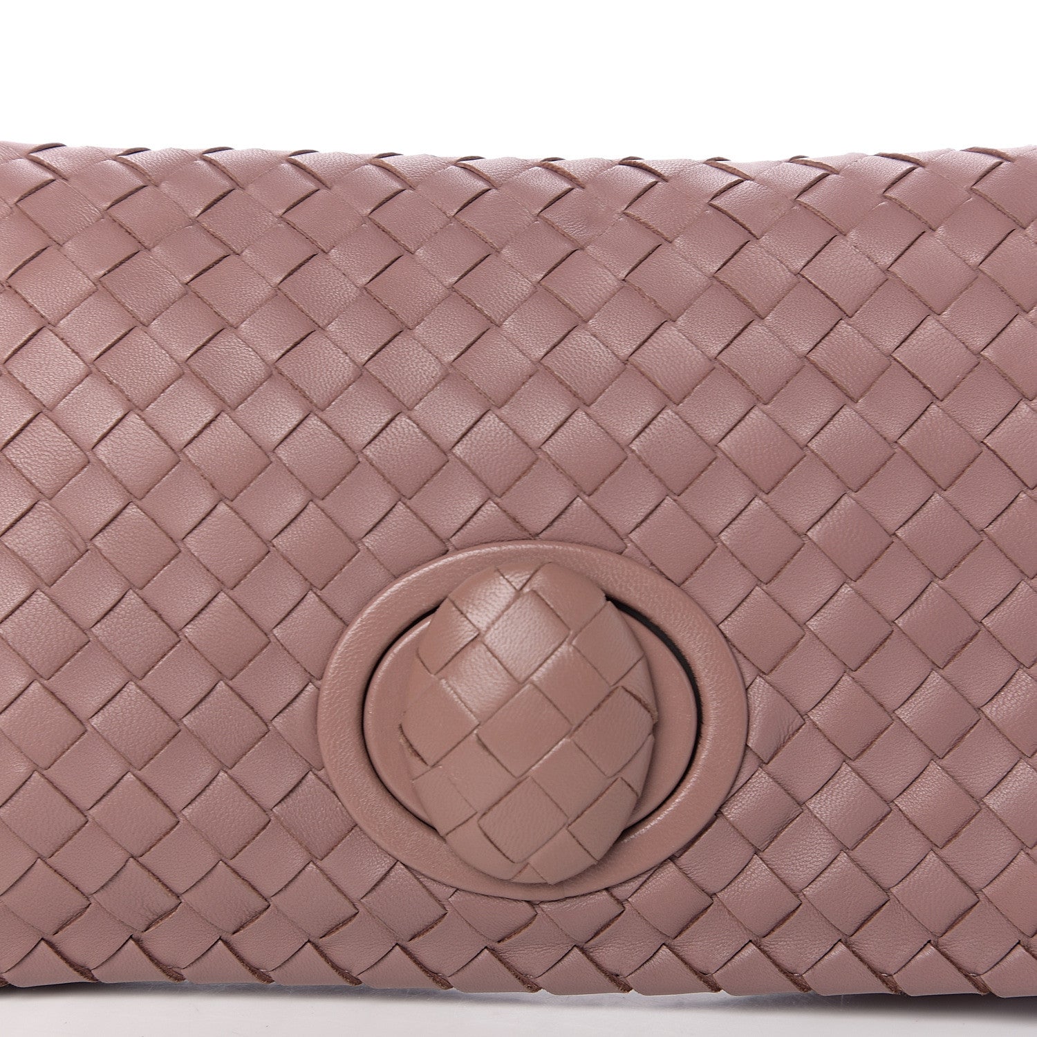 Bottega Veneta Nappa Intrecciato Turnlock Clutch Deco Rose 9 of 9