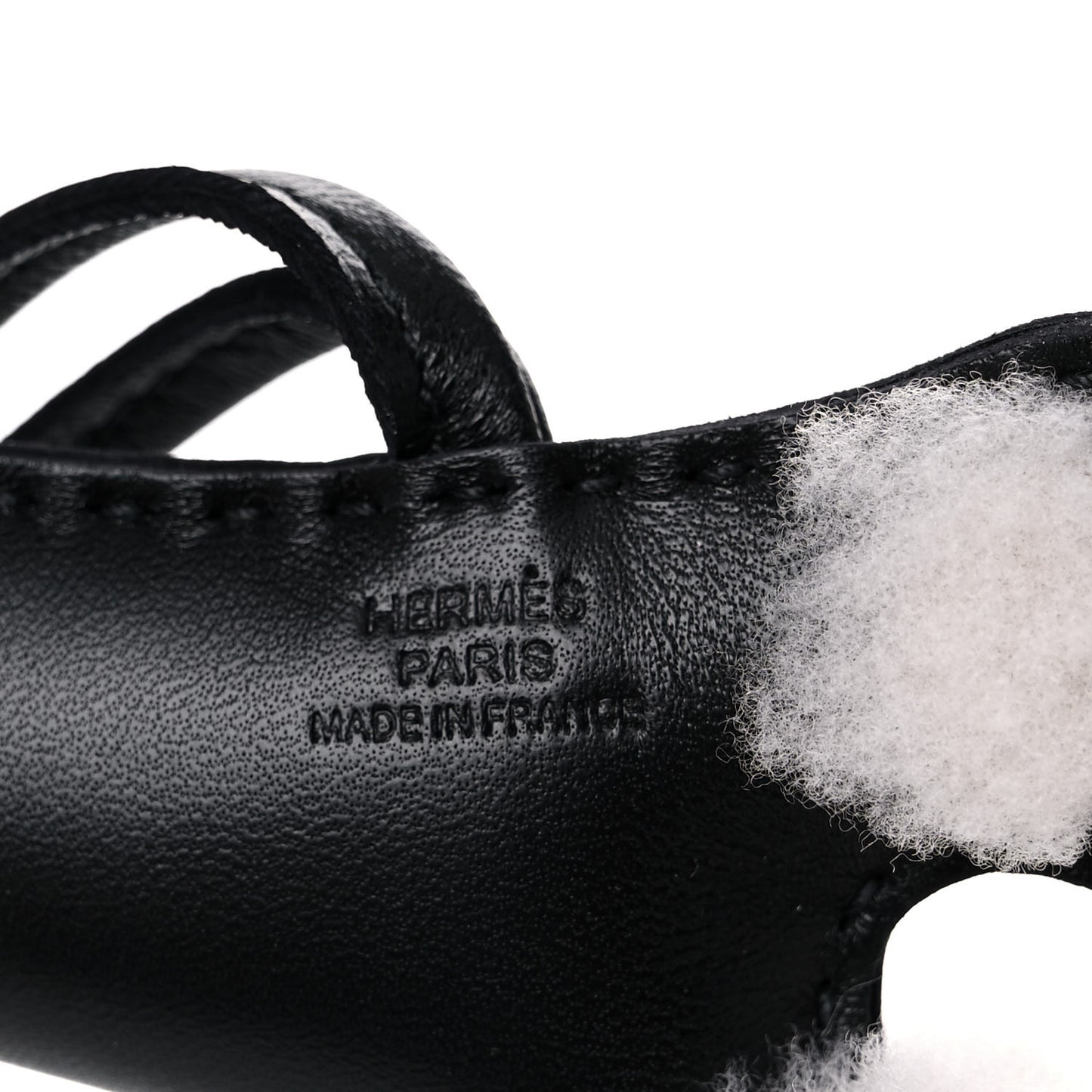 Milo Lambskin Shearling Budy Charm Black