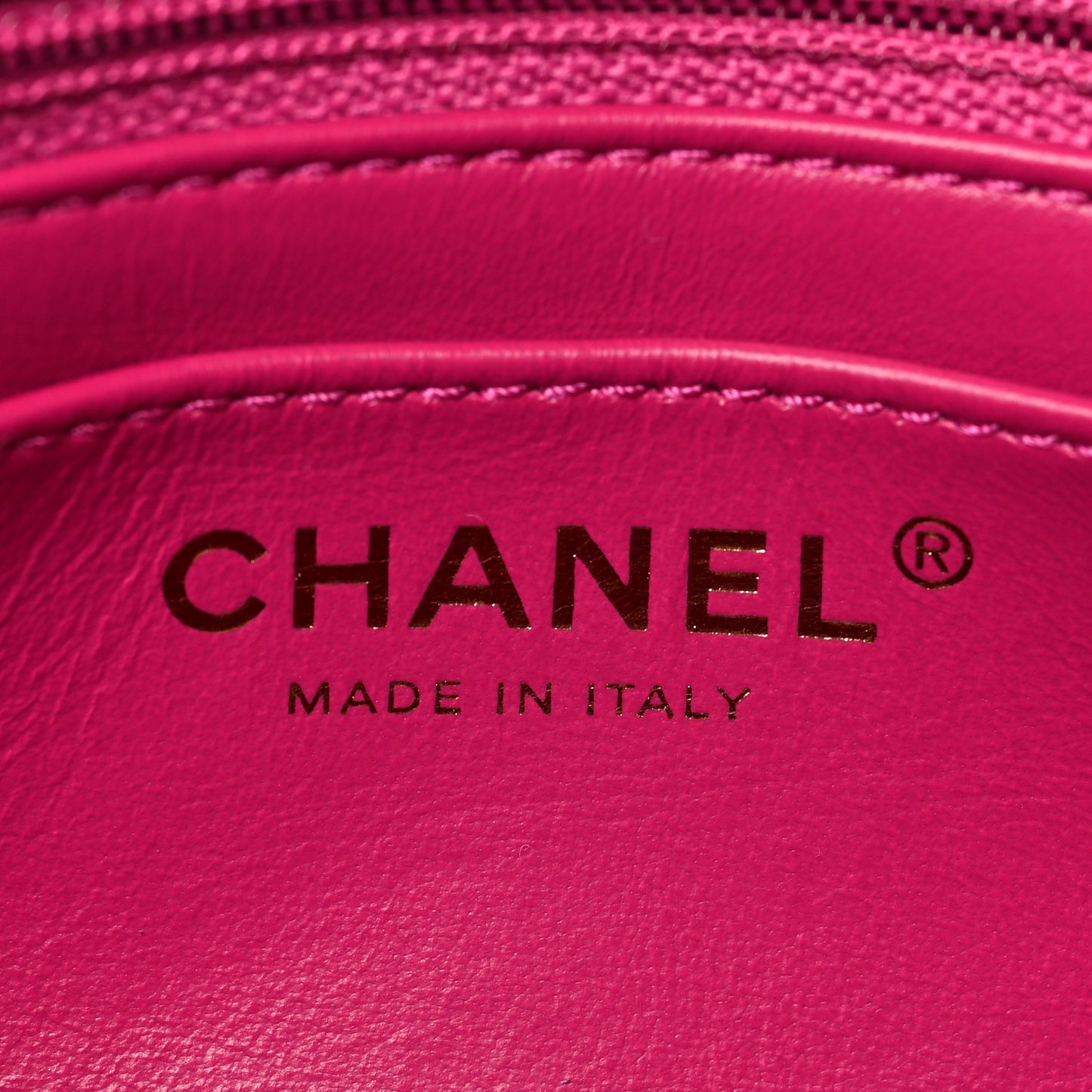 Lambskin Quilted Mini Pearl Crush Flap Fuchsia