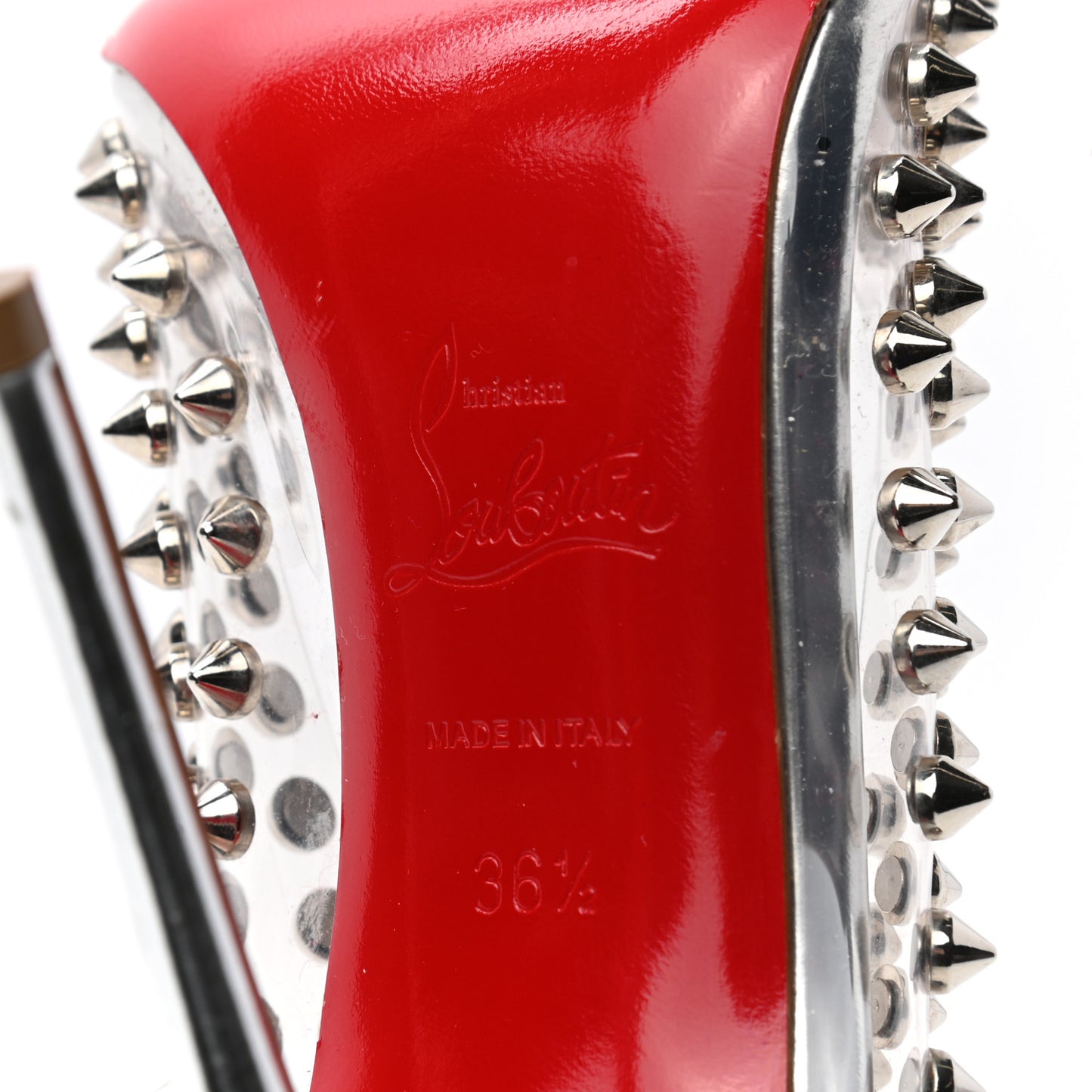 PVC Metallic Gloss Spike Me 100 Pumps 36.5 Silver