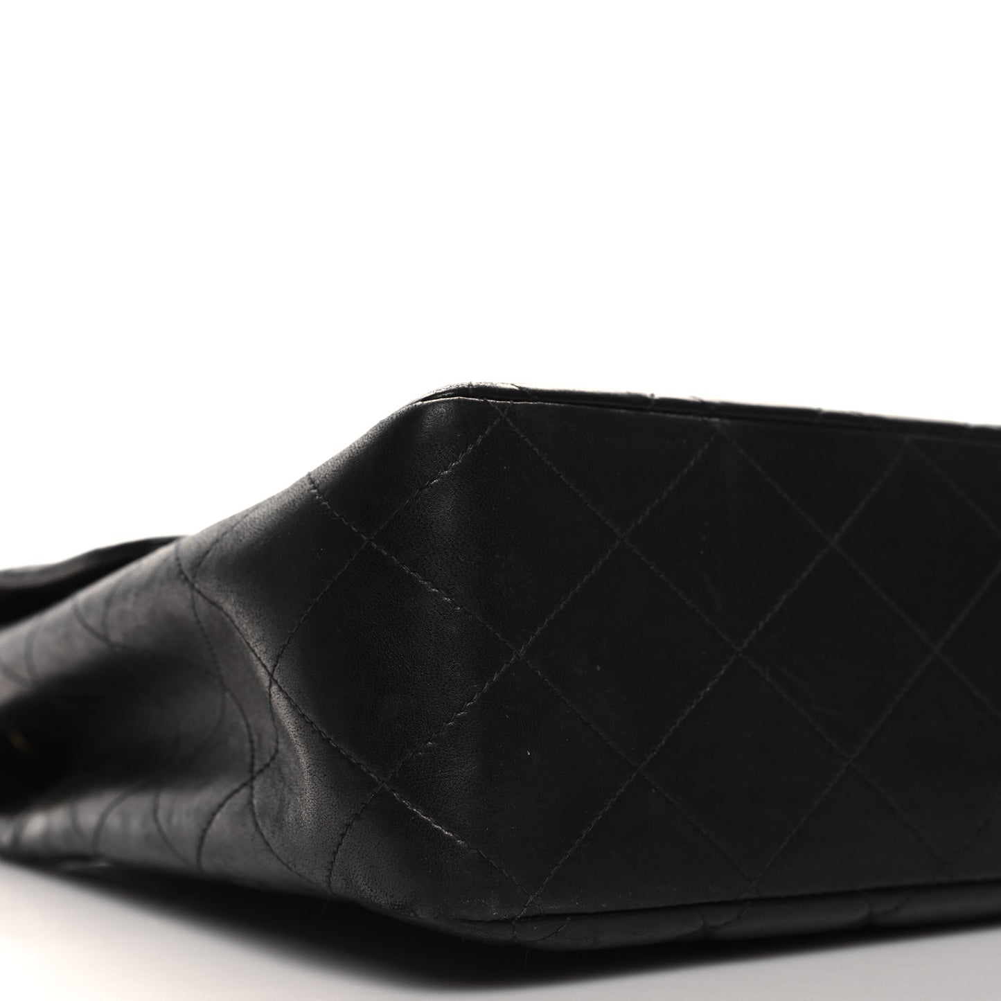 Lambskin Quilted Jumbo Single Flap Black