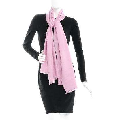 Gucci Wool Silk GG Monogram GGNat Scarf Rose 2 of 4