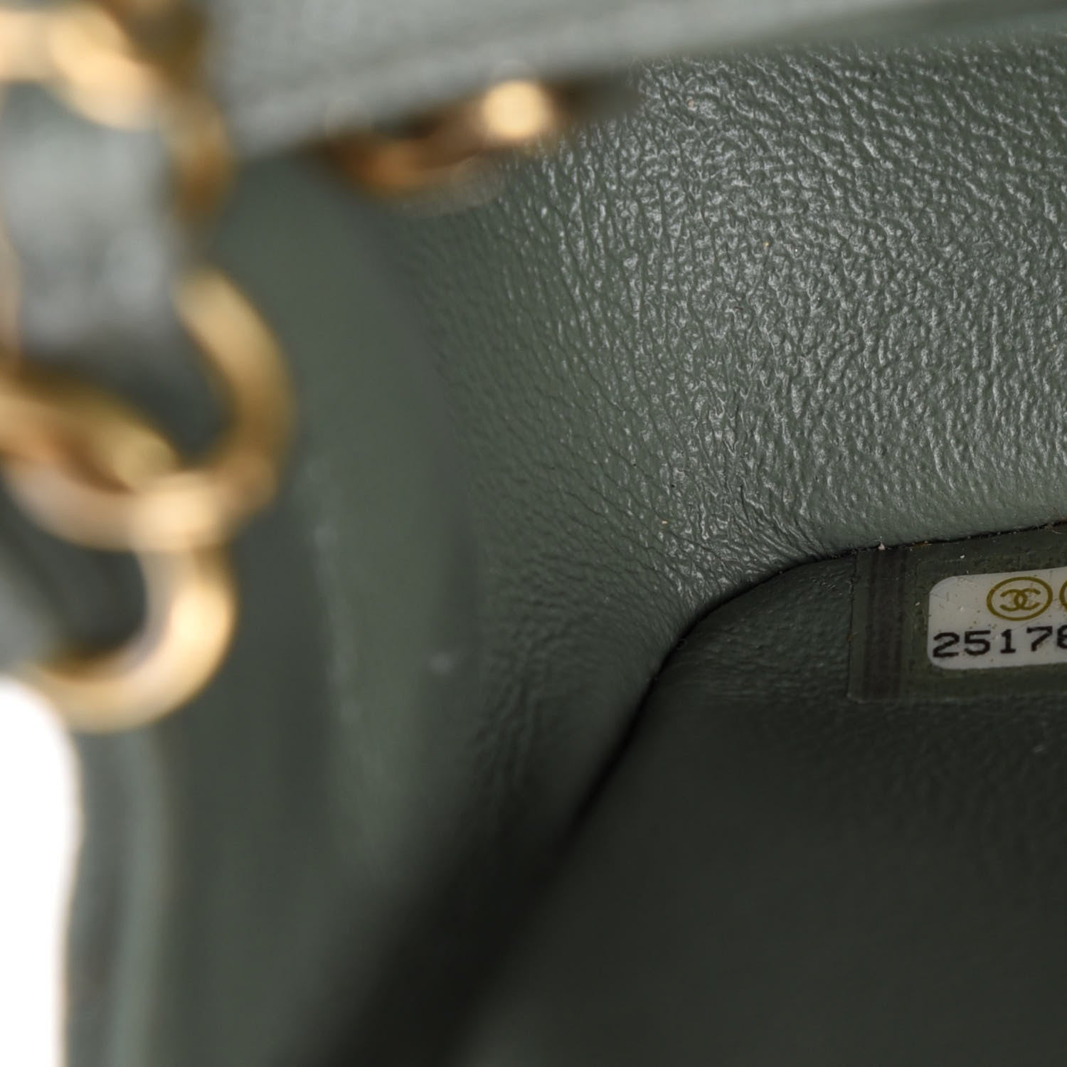 Chanel Iridescent Caviar Quilted Mini Rectangular Flap Green 9 of 11