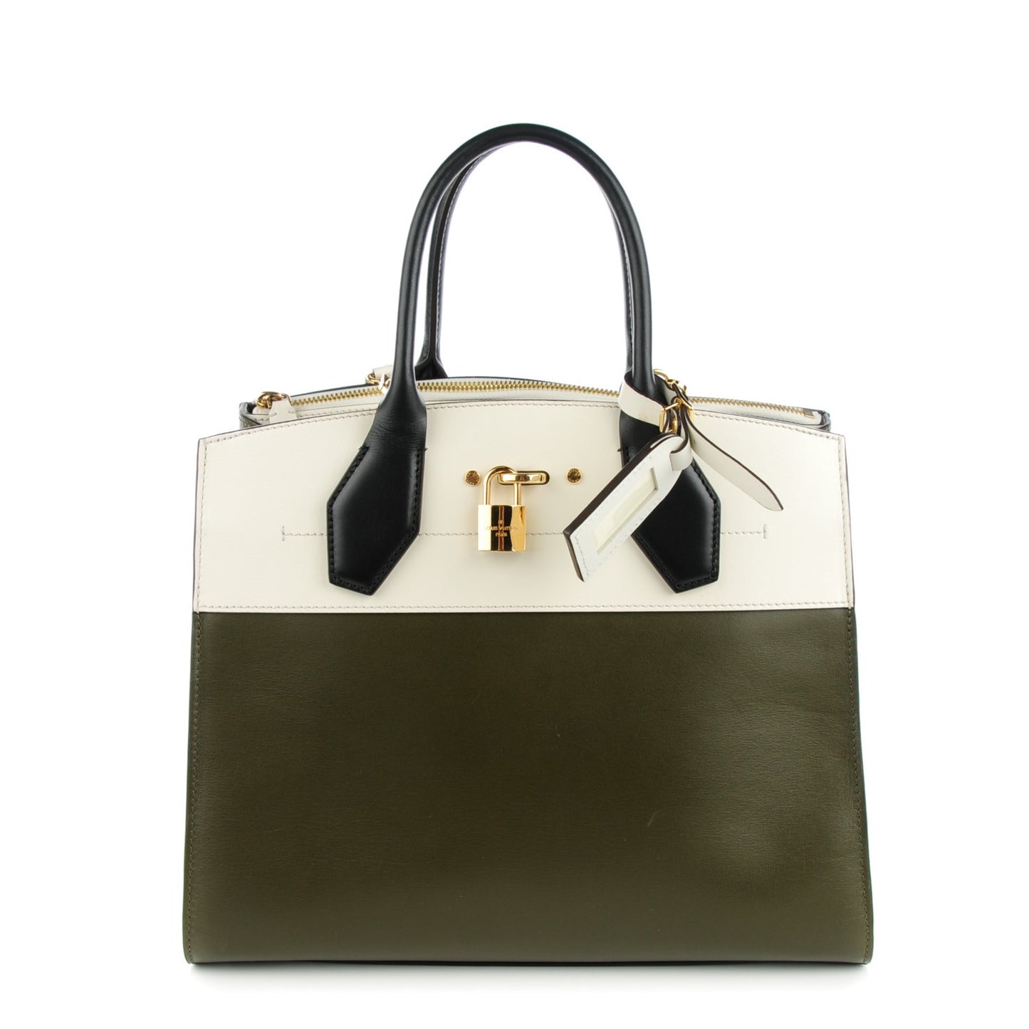 Calfskin City Steamer MM Kaki Kaki White