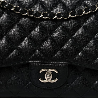 Chanel Caviar Quilted Jumbo Double Flap Black 7 of 12