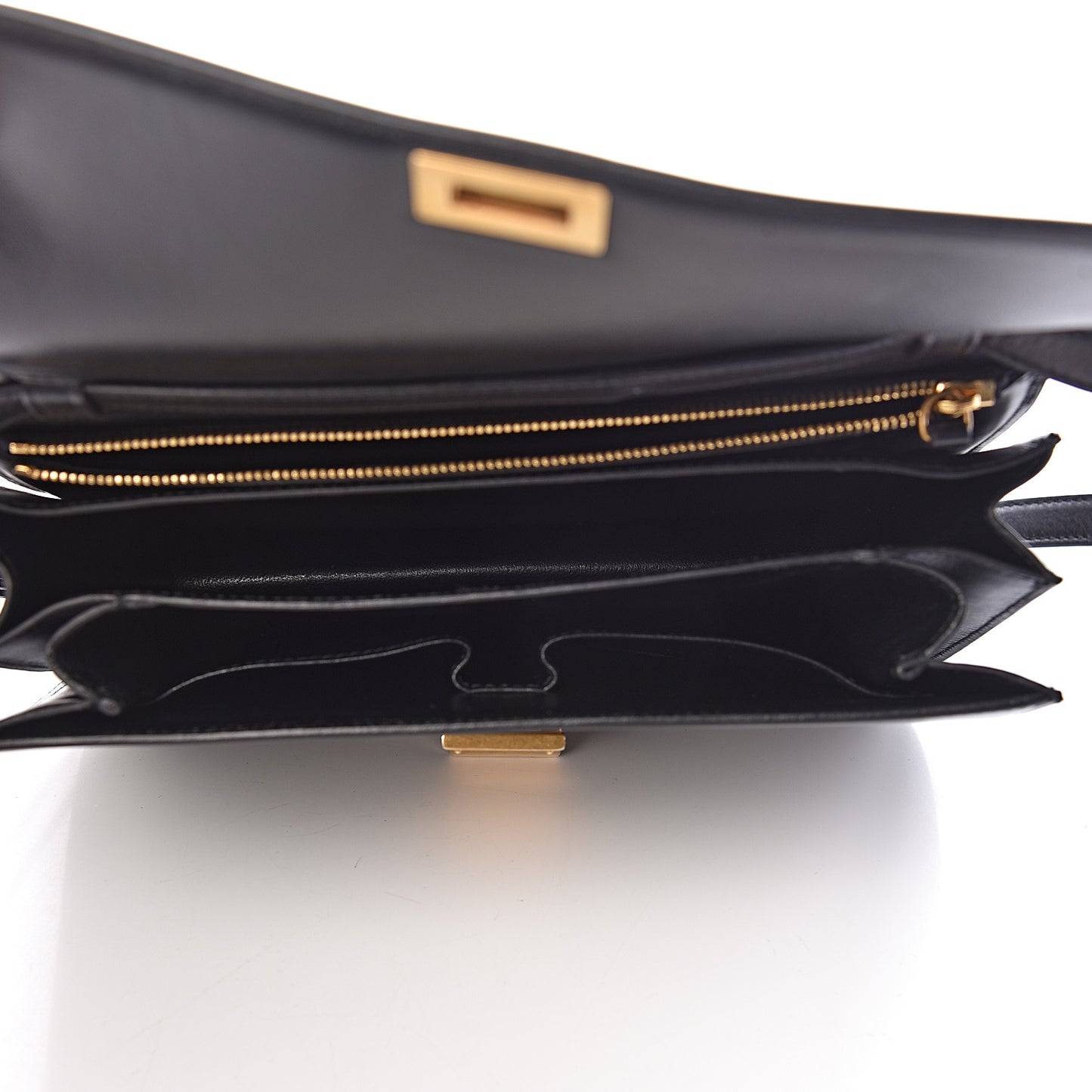 Box Calfskin Medium Classic Box Flap Bag Black