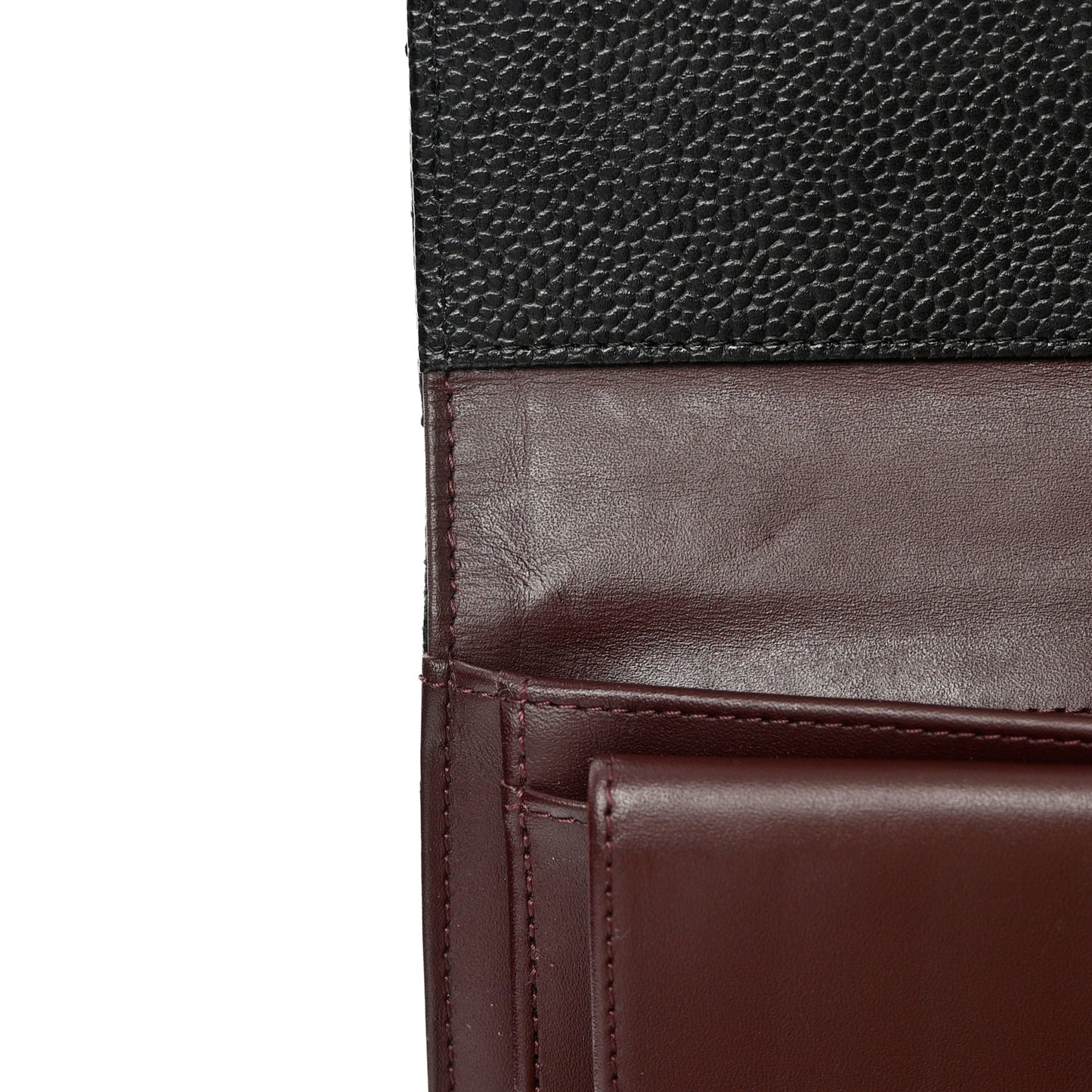 Caviar Quilted Large Flap Wallet Black