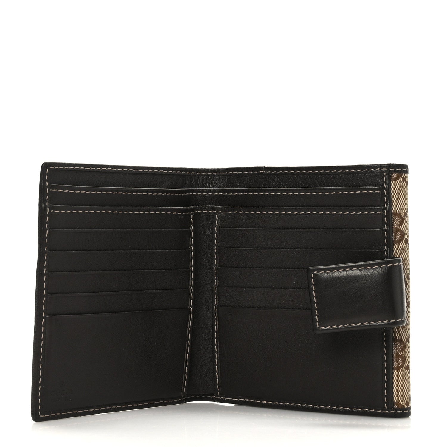 Gucci Monogram New Britt French Wallet Dark Brown 6 of 7
