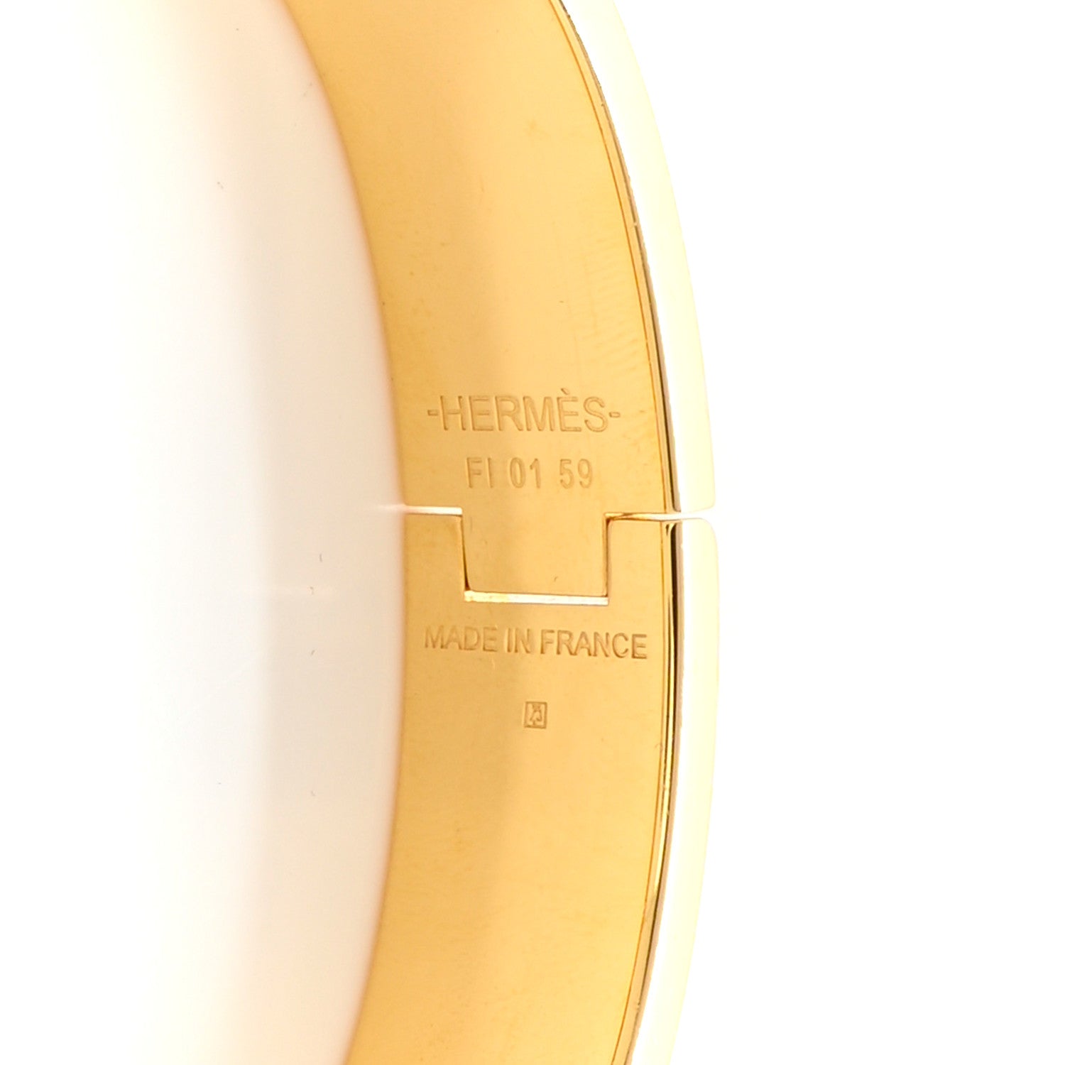 Hermes Enamel Narrow Clic Clac H Bracelet PM White 4 of 5
