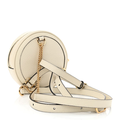 Gucci Textured Calfskin Web Mini Ophidia Round Backpack Mystic White 3 of 8