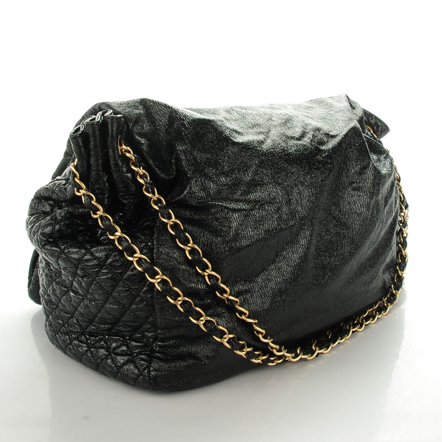 Chanel Vinyl XL Rock and Chain Flap Black 3 of 7