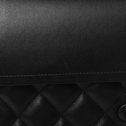 Chanel Lambskin Quilted Jumbo Double Flap So Black 16 of 26