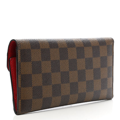 Louis Vuitton Damier Ebene Josephine Wallet Red 3 of 11