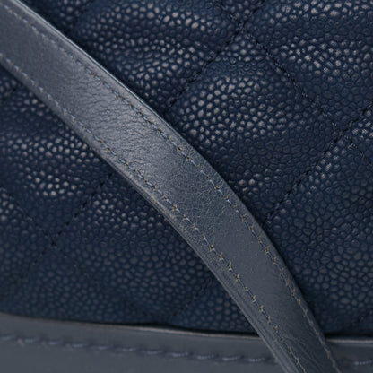 Chanel Iridescent Caviar Quilted Globe Trotter Shopping Tote Navy Blue 18 of 20