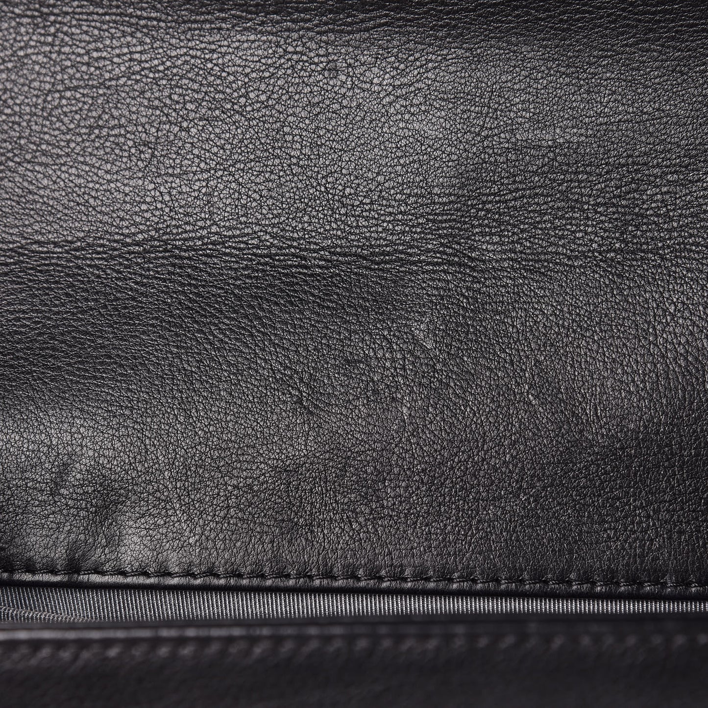 Calfskin Double Stitch Medium Boy Flap Black