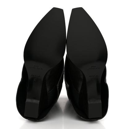 Givenchy Aged Calfskin Cowboy Shark Lock Ankle Boots  36 Black 6 of 8