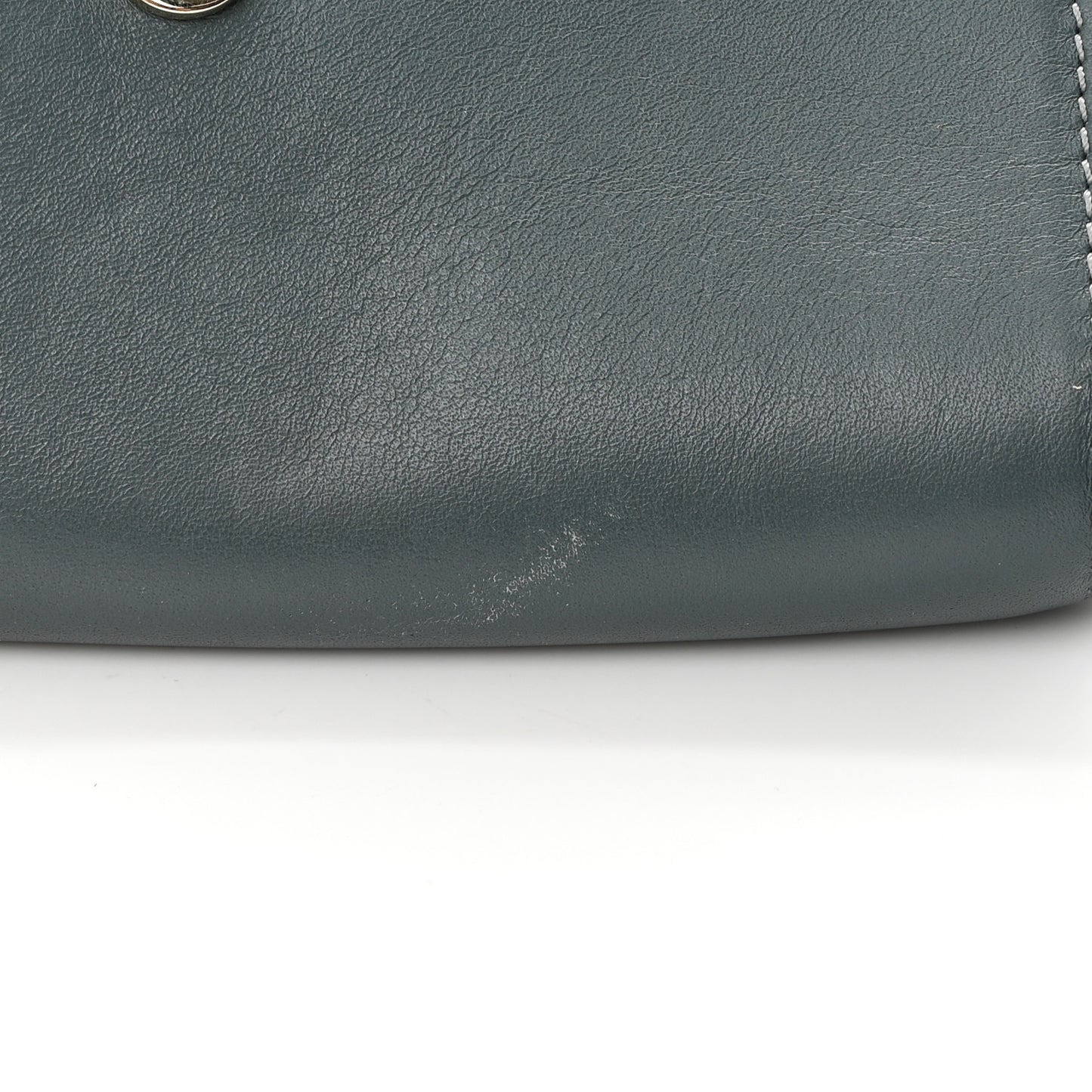 Suede Calfskin Mini Faye Shoulder Bag Cloudy Blue