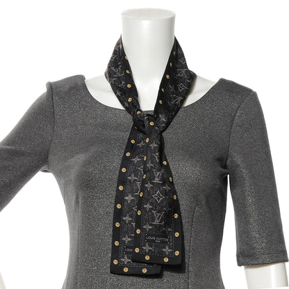 Louis Vuitton Silk Monogram New Denim Bandeau Black 2 of 4
