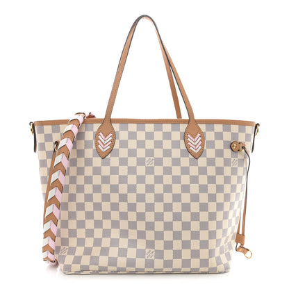 Louis Vuitton Damier Azur Braided Neverfull MM Orange 1 of 13