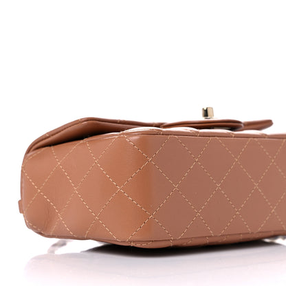 Chanel Lambskin Quilted Mini Rectangular Flap Brown 8 of 10