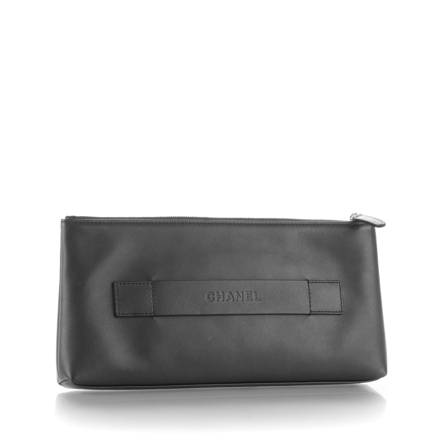 Metallic Calfskin Keyboard Pouch Black