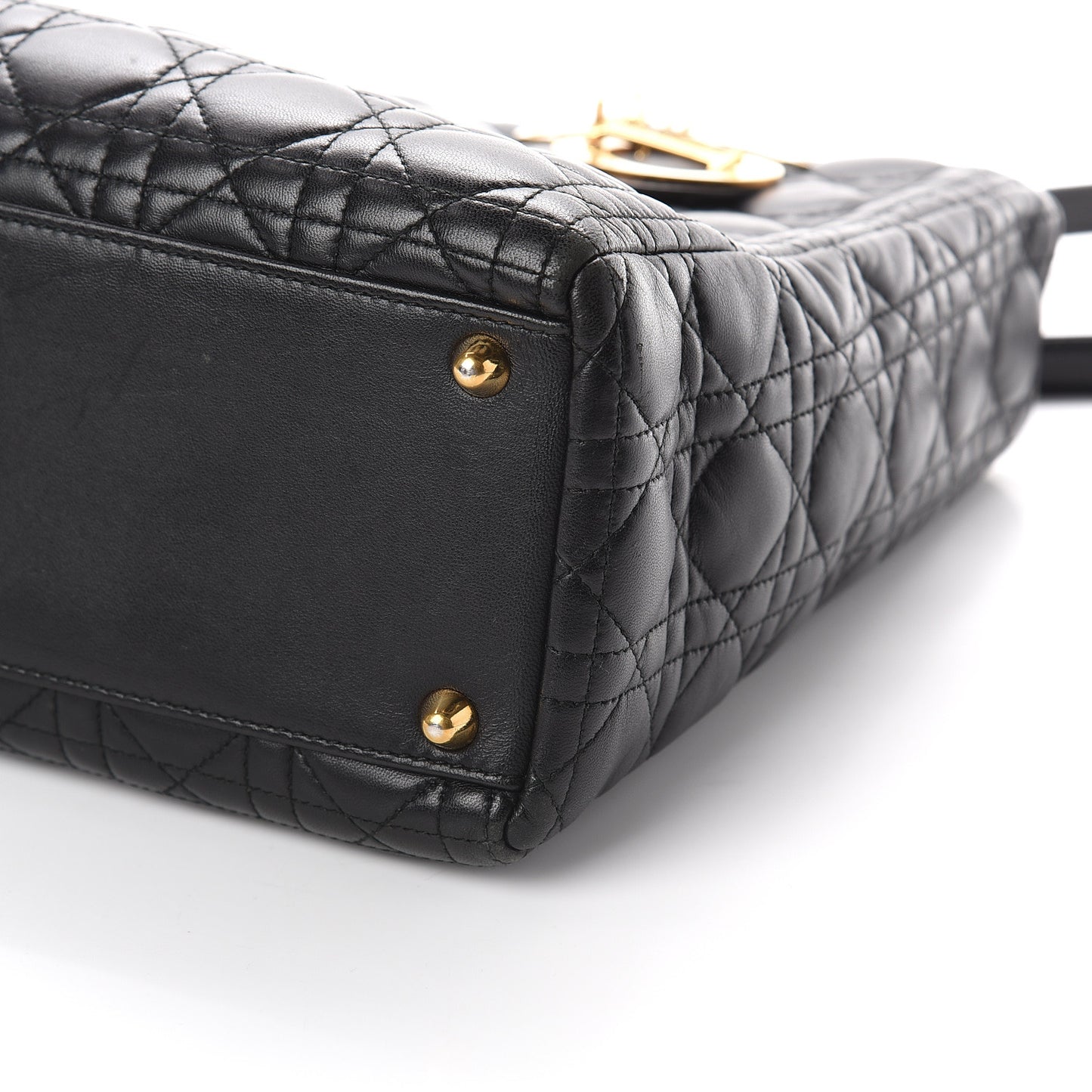 Lambskin Cannage Large Lady Dior Black