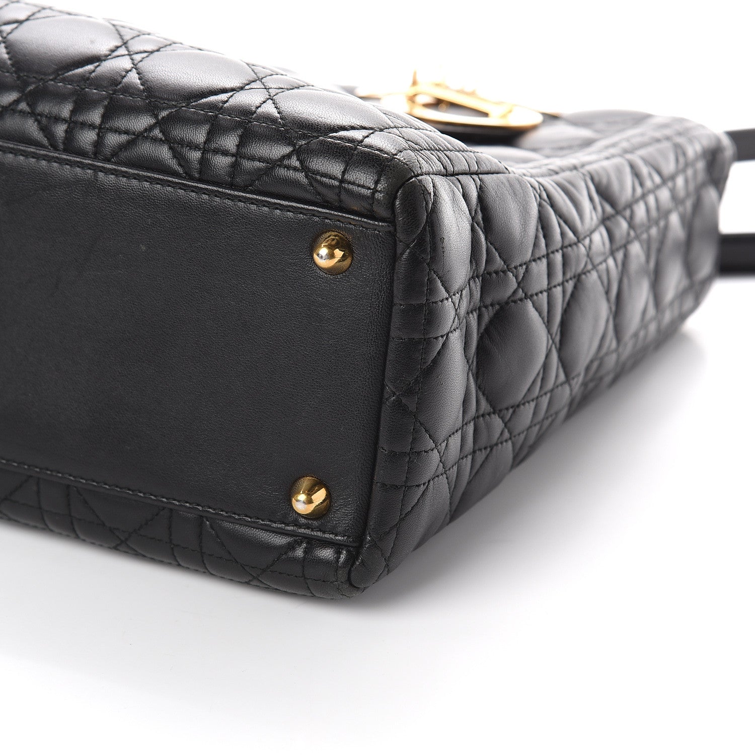 Christian Dior Lambskin Cannage Large Lady Dior Black 9 of 9