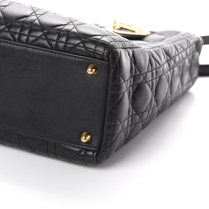 Christian Dior Lambskin Cannage Large Lady Dior Black 9 of 9