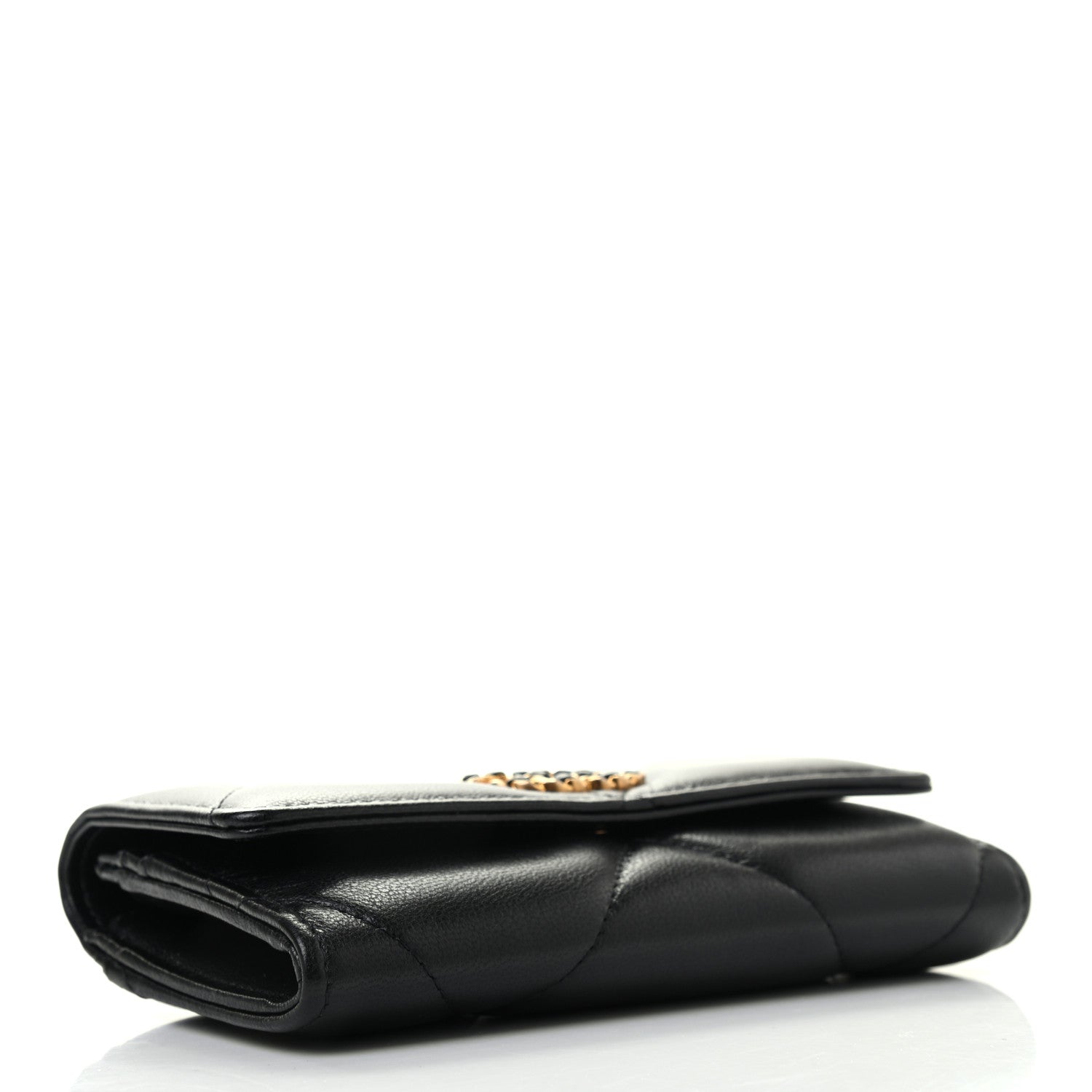 Chanel Lambskin Quilted Chanel 19 Flap Wallet Black 4 of 8