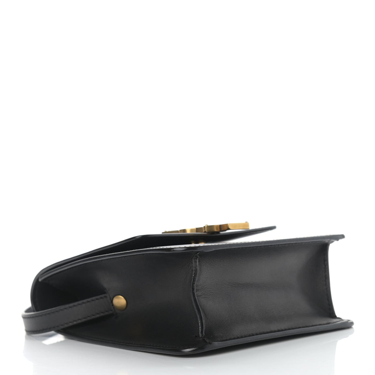 Smooth Calfskin North South Kaia Satchel Black