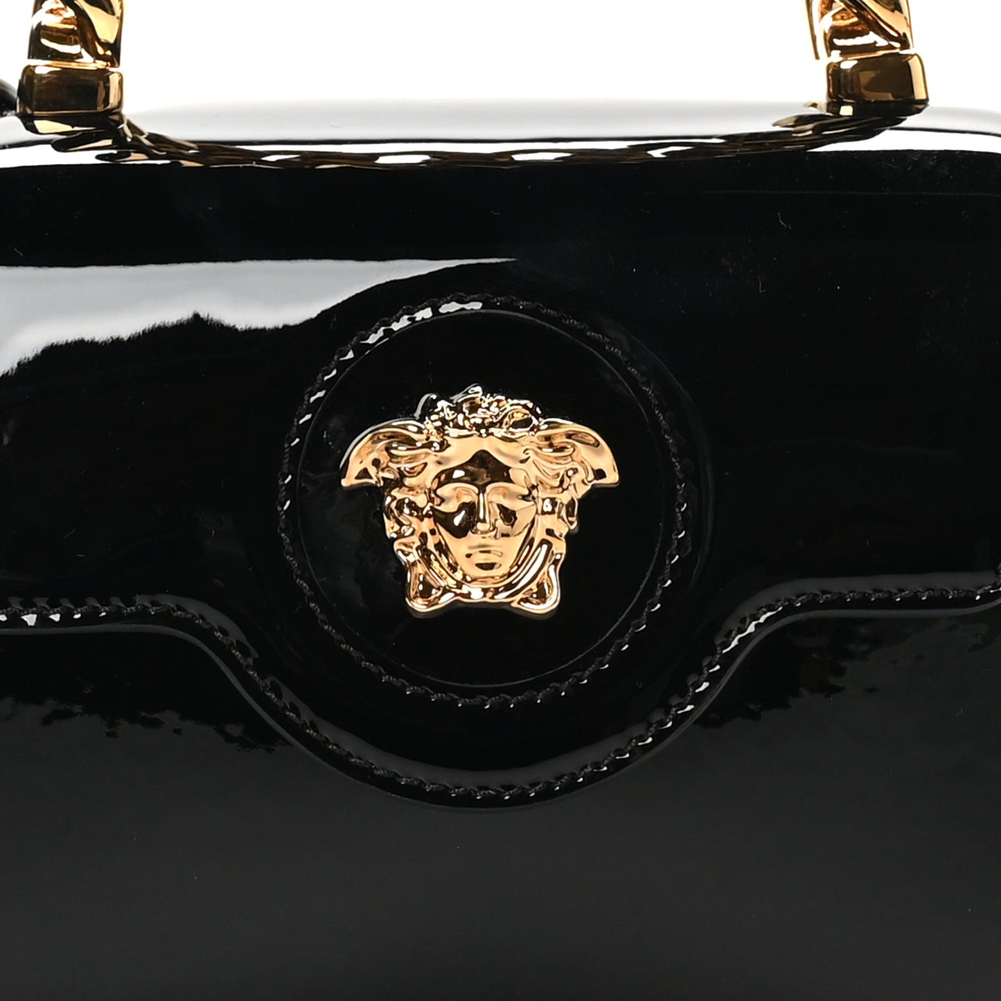 Patent Mini La Medusa Bag Black