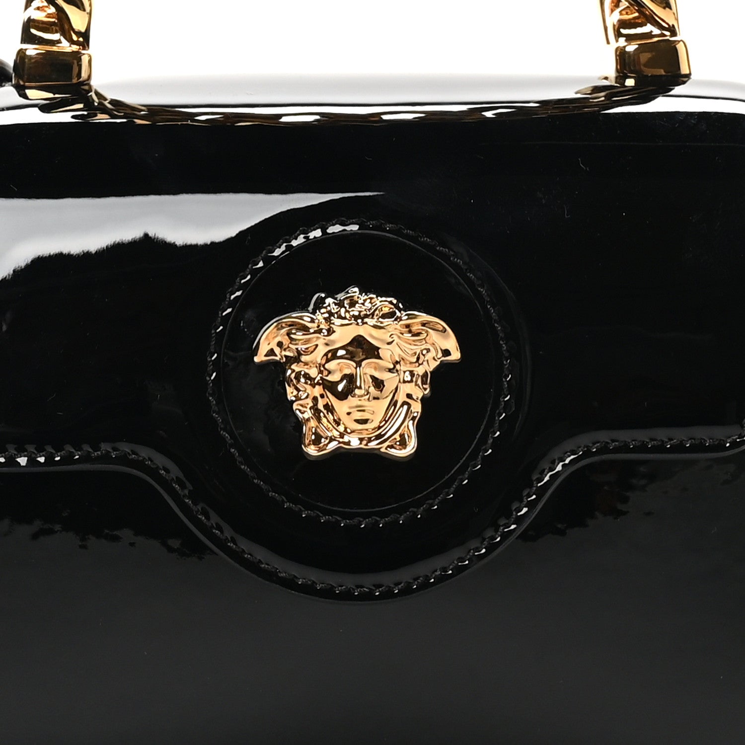 Versace Patent Mini La Medusa Bag Black 7 of 9