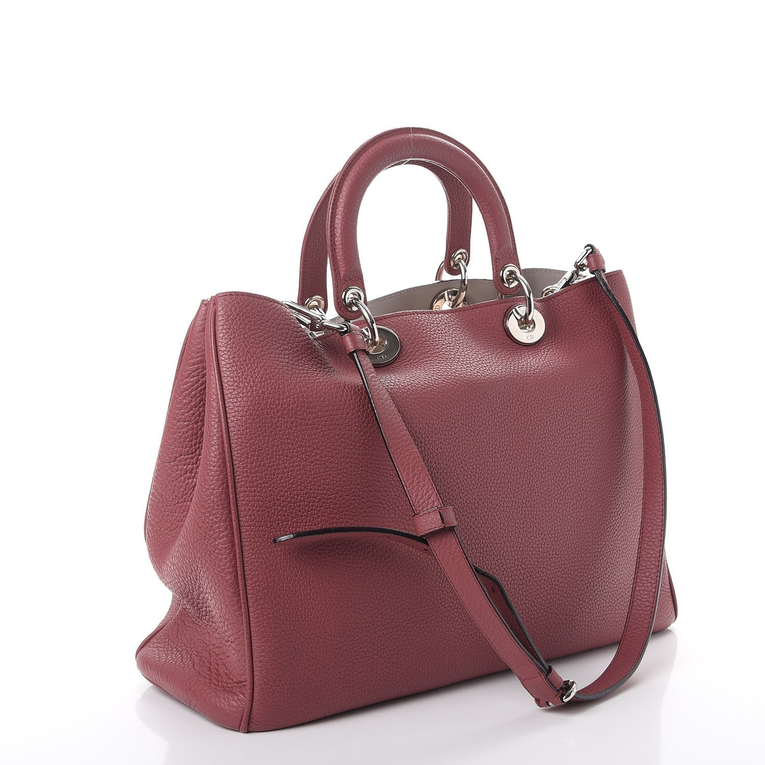 Christian Dior Bullcalf Large Diorissimo Tote Dark Pink 3 of 12