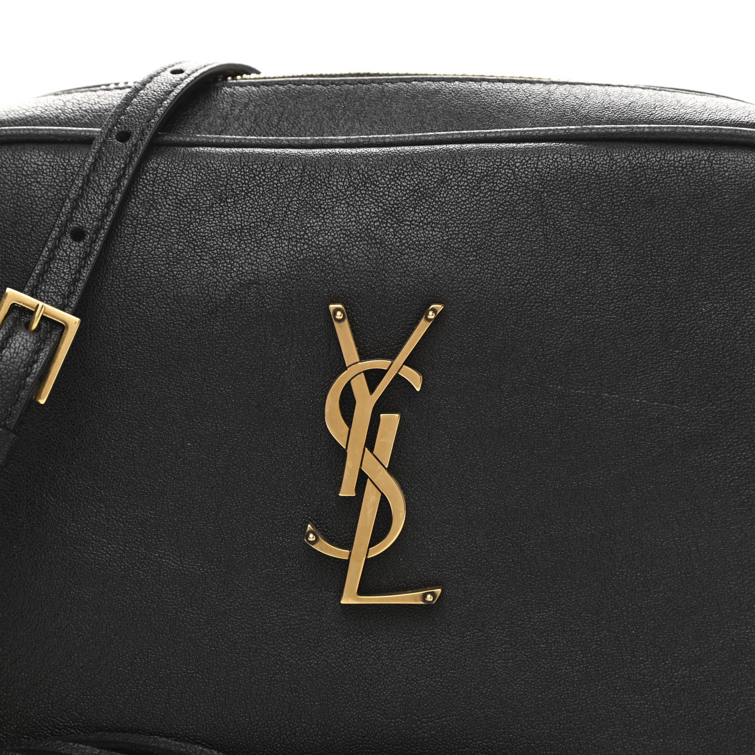 Saint Laurent Lambskin Monogram Small Lou Camera Bag Black 7 of 10